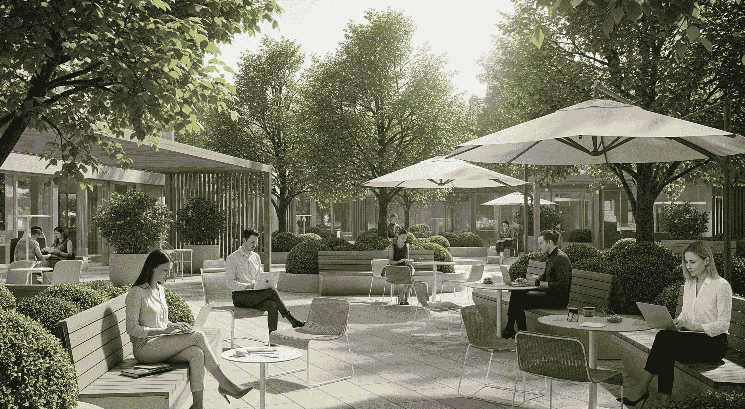 How Landscaping Supports Mental Health in Public Workspaces